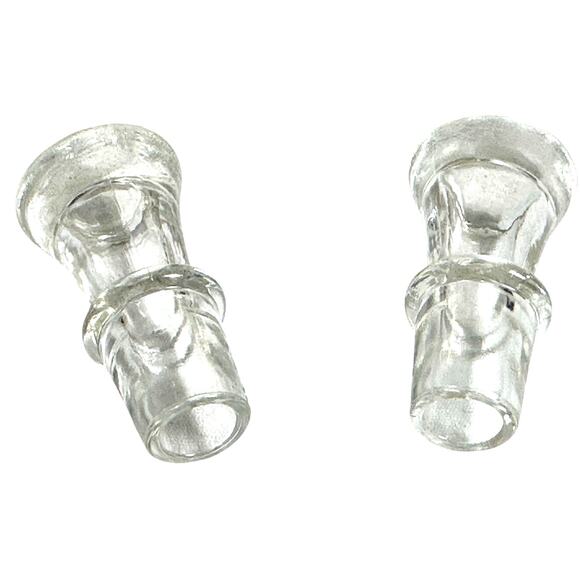 Anchor Hocking Starlyte Clear Gold Fleur de Lis Vintage Oil & Vinegar Cruet Set - Picture 7 of 7